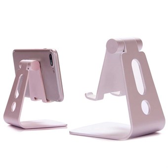  Universal Holder i aluminium til Smartphone/ Mini Tablet - Rosa Guld