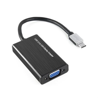 Konverter VGA til USB type C - Sort