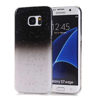Trendy vanddråber plastik cover til Galaxy S7 Edge sort