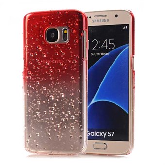  Trendy vanddråber cover til Galaxy S7 rød