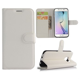 Klassisk kreditkort etui Galaxy S7 Edge cover (hvid)
