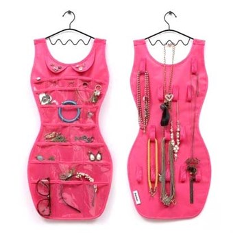 Smykkeopbevaring • Kjole på bøjle - Pink