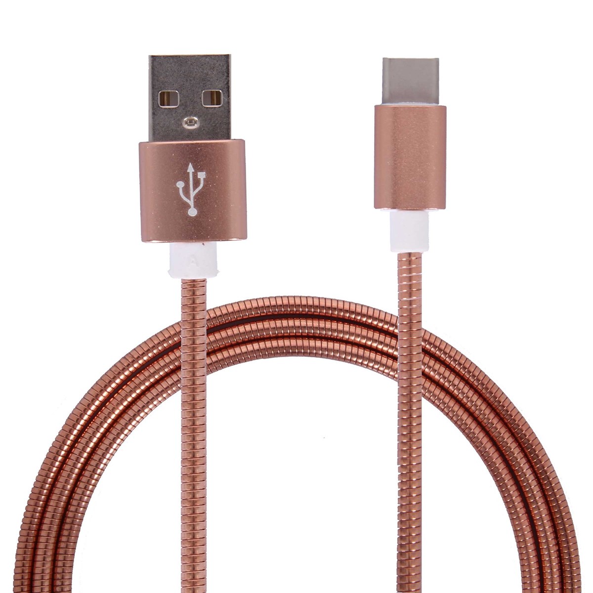 Metal kabel USB C 3.1 til USB Type A 2.0 / 1m - Rosa guld