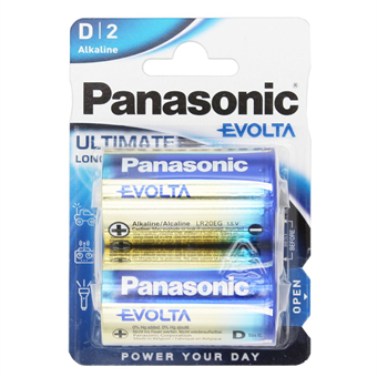 Panasonic Evolta D batterier - 2 stk