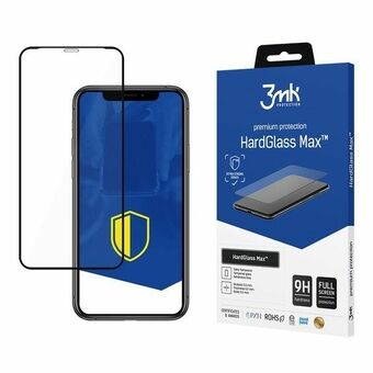 3MK HardGlass Max iPhone Xr sort, fuldskærmsglas