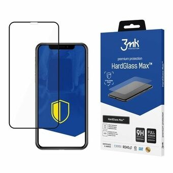 3MK HardGlass Max til iPhone 11 6,1" sort, FullScreen Glass.