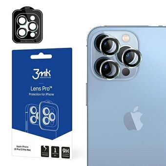 3MK Objektivbeskyttelse Pro til iPhone 13 Pro / 13 Pro Max sølv Beskyttelse til kameraobjektivet med monteringsramme 1stk.