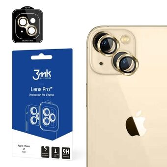 3MK Lens Protection Pro til iPhone 14 6,1" guld Linsebeskyttelse til kameraet med monteringsramme 1 stk.