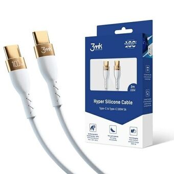 3MK HyperSilicone Cable USB-C/USB-C kabel 2m 100W Biały/White

3MK HyperSilicone Kabel USB-C/USB-C kabel 2m 100W Hvid/Hvid