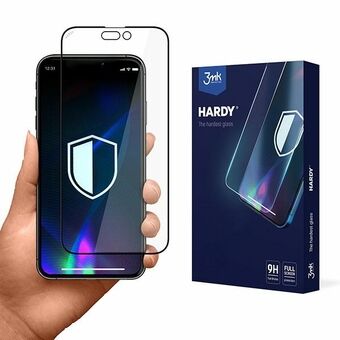 3MK Hardy iPhone 14 / 13 / 13 Pro 6,1" kemisk hærdet glas sort/sort