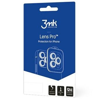 3MK Objektivbeskyttelse Pro iPhone 15 Pro 6.1" mørkeguld Beskyttelse til kameraobjektivet med monteringsramme 1 stk.