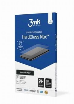 3MK HardGlass Max iPhone 15 Pro 6.1" sort, Fuldscreen Glas