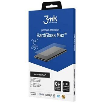 3MK HardGlass Max til Samsung A35/A55 5G i sort, fuldskærms glas.