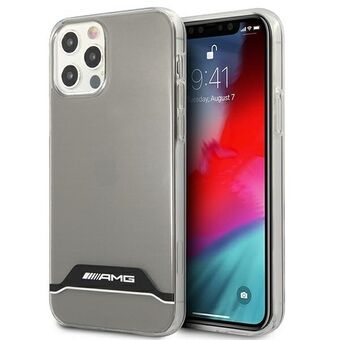 AMG AMHCP12MTCBW iPhone 12/12 Pro gennemsigtig / gennemsigtig hardcase Elektroplade Sort & Hvid