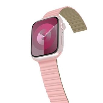 Araree pasek Silicone Link Apple Watch 38/40/41mm lyserød-grøn/pink-khaki AR70-01908B.