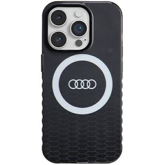 Audi IML Big Logo MagSafe-etui til iPhone 14 Pro 6.1" sort/hvid hardcase AU-IMLMIP14P-Q5/D2-BK