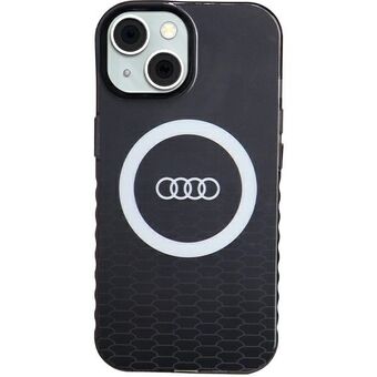 Audi IML Big Logo MagSafe Case til iPhone 15 / 14 / 13 6.1" sort/hårdtui AU-IMLMIP15-Q5/D2-BK