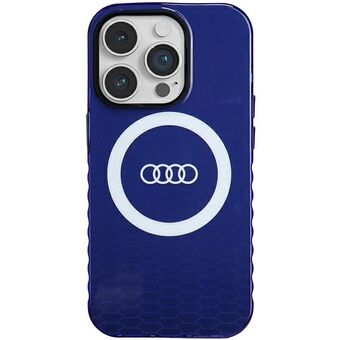 Audi IML Stort Logo MagSafe-etui til iPhone 14 Pro 6.1", blåt marinblåt hardcase AU-IMLMIP14P-Q5/D2-BE