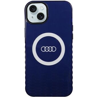Audi IML stort logo MagSafe-etui til iPhone 15 Plus / 14 Plus 6.7" i blå/navy blå hardcase AU-IMLMIP15M-Q5/D2-BE