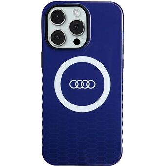 Audi IML Stort Logo MagSafe Etui iPhone 15 Pro Max 6.7" blå flerlagsæske AU-IMLMIP15PM-Q5/D2-BE