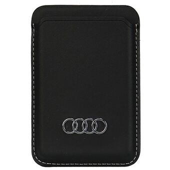 Audi kunstlæder pung med kortlomme, czarny/black MagSafe AU-MSCH-Q3/D1-BK.