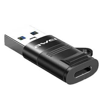 AWEI Adapter CL-13 USB-C / USB-A sort / sort