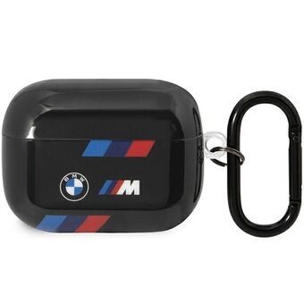 BMW BMAP222SOTK AirPods Pro 2 (2022/2023) dæksel sort Tricolor Stripes.