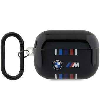 BMW BMAP222SWTK AirPods Pro 2 gen cover sort/sort flere farvede linjer