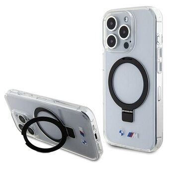BMW BMHMP15XURST iPhone 15 Pro Max 6.7" gennemsigtig hardcase med ringholder, M Collection MagSafe