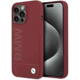 BMW BMHMP15XSLBLRE iPhone 15 Pro Max 6.7 "rød hardcase Silicone Big Logo MagSafe