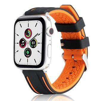 Beline Apple Watch Solid Silikone rem 42/44/45/49 mm orange/sort orange/sort