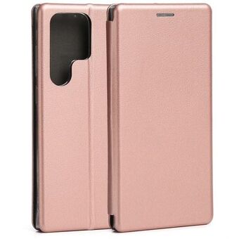 Beline Book Magnetic Case Samsung S23 Ultra S918 rosa guld/rosa guld