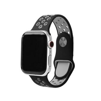Beline Apple Watch Sport Silikone rem 42/44/45/49 mm sort/grå sort/grå