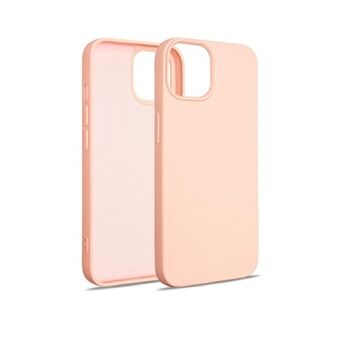 Beline-etuiet i silikone til iPhone 15 6,1" i rosa-guld.