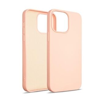 Beline etui i silikone til iPhone 15 Pro Max 6,7" i farven rosa-guld.