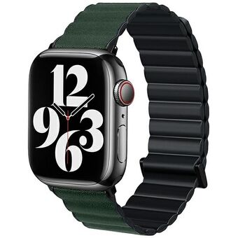 Beline pasek til Apple Watch Magnetic Pro 42/44/45/49mm - sort/grøn æske
