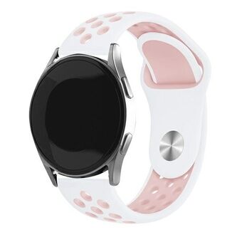 Beline pasek Watch 20mm Sport Silicone biało-różowy hvid/rosa boks