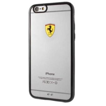 Ferrari Hardcase FEHCP6LBK iPhone 6 / 6S Plus racerskjold gennemsigtig sort