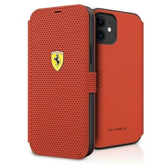 Ferrari iPhone 12 Mini Rød Bog On Track Perforeret
