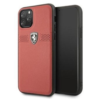 Ferrari iPhone 11 Pro Rød Hardcase Off Track Læder