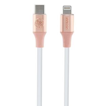 Gæt GUCLLALRGDP kabel USB-C - Lightning 1.5m Hurtig opladning lyserød/pink Ebosset Logo