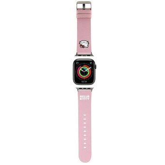Hej Kitty Pasek HKAWMPGKHP Apple Watch 38/40/41mm, lyserød/ pink rem med Kitty hoved.