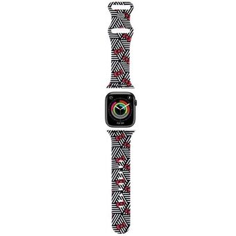 Hej Kitty Pasek HKAWMSDIEZK Apple Watch 38/40/41mm sort rem af silikone med slips og striber.