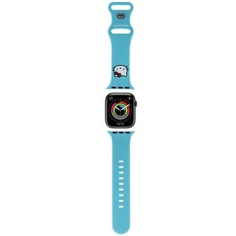 Hej Kitty Pasek HKAWMSCHBLB til Apple Watch 38/40/41mm blå rem Silikone Kitty Hoved