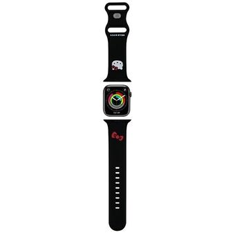 Hej Kitty Pasek HKAWLSCHBLK Apple Watch 42/44/45/49mm sort rem Silikone Kitty Hoved