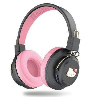 Hej Kitty Bluetooth-hovedtelefoner, HKBH9KHLMP, pink med metallogo.