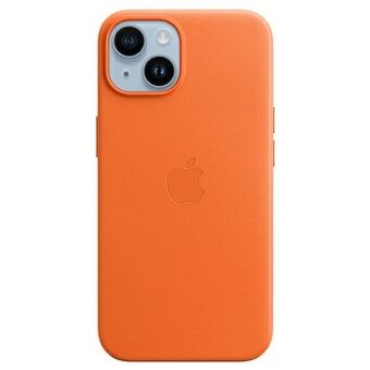 Apple MPPF3ZM/A iPhone 14 Plus 6,7" Orange/orange læderetui MagSafe