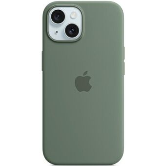 Etuiet Apple MT0X3ZM/A til iPhone 15 / 14 / 13 6.1" MagSafe i cyprusgrøn silicone tilfælde.