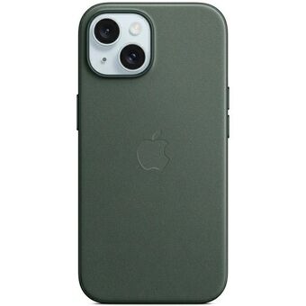Etuiet Apple MT4F3ZM/A til iPhone 15 Plus / 14 Plus 6.7" MagSafe i eviggrøn finvævet etui.