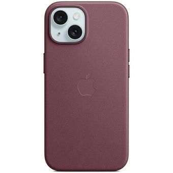 Etuiet Apple MT3E3ZM/A til iPhone 15 6.1" MagSafe i farven czerowna morwa/mulberry FineWoven Case.